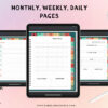 floral planner weekly pages